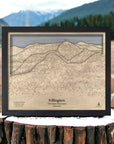 Gifts for Skier Wedding - Killington VT Ski Trail Map | 3D Wood Ski Slope Art