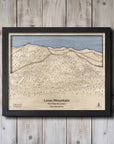 Loon Mountain Ski Trail Map | 3D Wood Ski Slope Mountain Art, Wall Art
