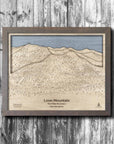 Loon Mountain Ski Trail Map | 3D Wood Ski Slope Mountain Art