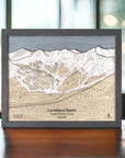 3D Wood Map of Loveland Ski Resort in Colorado