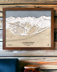 Loveland Colorado Ski Slope Map, Slopes Mountain Art by Torched Peaks, Designed by Artist: Shawn Orecchio