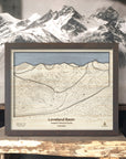 Loveland Ski Resort Map, 3D Layered Wood Map Art