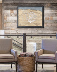 Ski House Decor: Large Wood Map of Mad River Glen ski resort