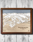 Mammoth Mountain Ski Resort Map, Slopes Mountain Art, Artist: Shawn Orecchio, Former Professional Snowboarder