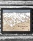 Mammoth Mountain Ski Resort Map, Wooden Ski Map