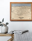 Mission Ridge Ski Trail Map | 3D Wood Layered Mountain Art, Cabin Decor