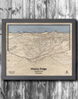 Mission Ridge Ski Trail Map | 3D Wood Layered Mountain Art, Wall Map