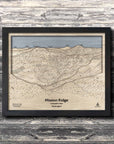 Mission Ridge Ski Trail Map | 3D Wood Layered Mountain Art