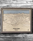 Mission Ridge Ski Trail Map | 3D Wood Layered Mountain Art