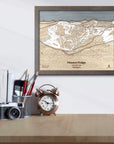 Mission Ridge Ski Trail Map | 3D Wood Mountain Art | Torched Peaks
