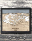 Mission Ridge Ski Trail Map | 3D Wood Mountain Art | Torched Peaks
