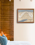 Mount Bohemia, MI Ski Trail Map | Laser-engraved wood mountain art | Torched Peaks
