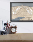 Mount Bohemia, MI Ski Trail Map | Laser-engraved wood mountain art | Torched Peaks