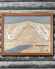 Mount Bohemia, MI Ski Trail Map | Laser-engraved wood mountain art | Torched Peaks