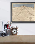 Mount Bohemia Ski Trail Map | 3D Wood Ski Resort Art