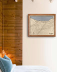 Mt Baker WA Ski Trail Map | 3D Wooden Ski Slope Art