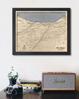 Mt Baker WA Ski Trail Map | 3D Wooden Ski Slope Art