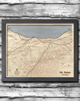 Mt Baker WA Ski Trail Map | 3D Wooden Ski Slope Art