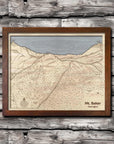 Mt Baker WA Ski Trail Map | 3D Wooden Ski Slope Art
