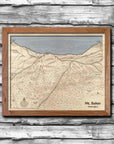Mt Baker WA Ski Trail Map | 3D Wooden Ski Slope Art