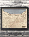Mt Baker WA Ski Trail Map | 3D Wooden Ski Slope Art