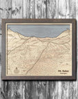 Mt Baker WA Ski Trail Map | 3D Wooden Ski Slope Art