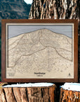 Wooden Map of Northstar California Ski Resort, Artist: Shawn Orecchio, Former Professional Snowboarder