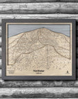 Northstar California Ski Trail Map | 3D Wood Mountain Decor, Skiing Sign, Wall Map