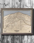Northstar California Ski Trail Map | 3D Wood Mountain Decor, Ski Slopes Map