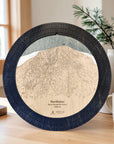 Northstar ski resort map cribbage board in Matte Onyx displayed near a sunlit window.