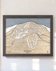 Northstar Ski Resort Map, Wooden Ski Trail Map