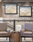 Northstar Ski Map, Ski Cabin Decor, Ski Home Art