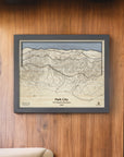 Park City, UT Ski Resort Map, Wooden Wall Art