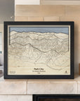 Park City Map, Skiing Wall Art, Ski Decor