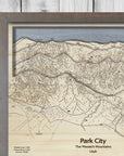 Park City Framed Ski Trail Wall Map