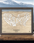 Powderhorn Mountain Ski Map Art, Ski Home Decor