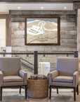 Quechee Club, VT Ski Trail Map | Laser Engraved Ski Slope Mountain Art | Torched Peaks