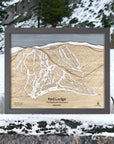 Red Lodge Mountain Montana Wooden Ski Trail Map, Wall Art