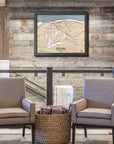 Red Lodge Ski Resort Map, Handcrafted Map