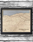 Schweitzer Mountain Ski Trail Map | Laser Engraved Ski Trail Maps