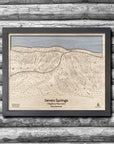 Seven Spring PA Ski Trail Map | 3D Laser-engraved mountain art by Torched Peaks