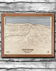Seven Spring PA Ski Trail Map | 3D Laser-engraved mountain art by Torched Peaks