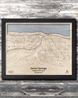 Seven Spring PA Ski Trail Map | 3D Laser-engraved mountain art by Torched Peaks