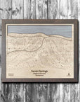 Seven Spring PA Ski Trail Map | 3D Laser-engraved mountain art by Torched Peaks