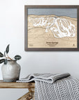 Seven Springs PA Ski Trail Map | 3D Wood Mountain Art | Torched Peaks