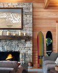Seven Springs PA Ski Trail Map | 3D Wood Mountain Art | Torched Peaks