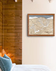 Smugglers' Notch Ski Trail Map | Laser-engraved, Wood Mountain Art | Torched Peaks
