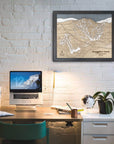 Smugglers' Notch Ski Trail Map | Laser-engraved, Wood Mountain Art | Torched Peaks