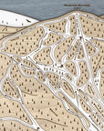 Smugglers' Notch Ski Trail Map | Laser-engraved, Wood Mountain Art | Torched Peaks
