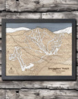 Smugglers' Notch Ski Trail Map | Laser-engraved, Wood Mountain Art | Torched Peaks
